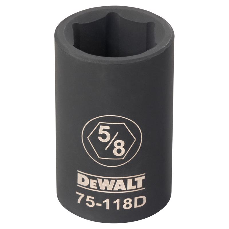 DeWalt 5/8 in. X 1/2 in. drive SAE 6 Point Deep Impact Socket 1 pc