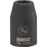 DeWalt 7/16 in. X 1/2 in. drive SAE 6 Point Deep Impact Socket 1 pc
