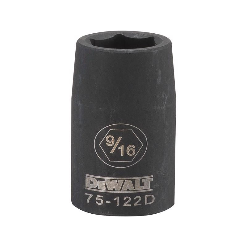DeWalt 9/16 in. X 1/2 in. drive SAE 6 Point Deep Impact Socket 1 pc