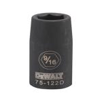 DeWalt 9/16 in. X 1/2 in. drive SAE 6 Point Deep Impact Socket 1 pc