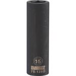 DeWalt 15 mm X 1/2 in. drive Metric 6 Point Deep Impact Socket 1 pc