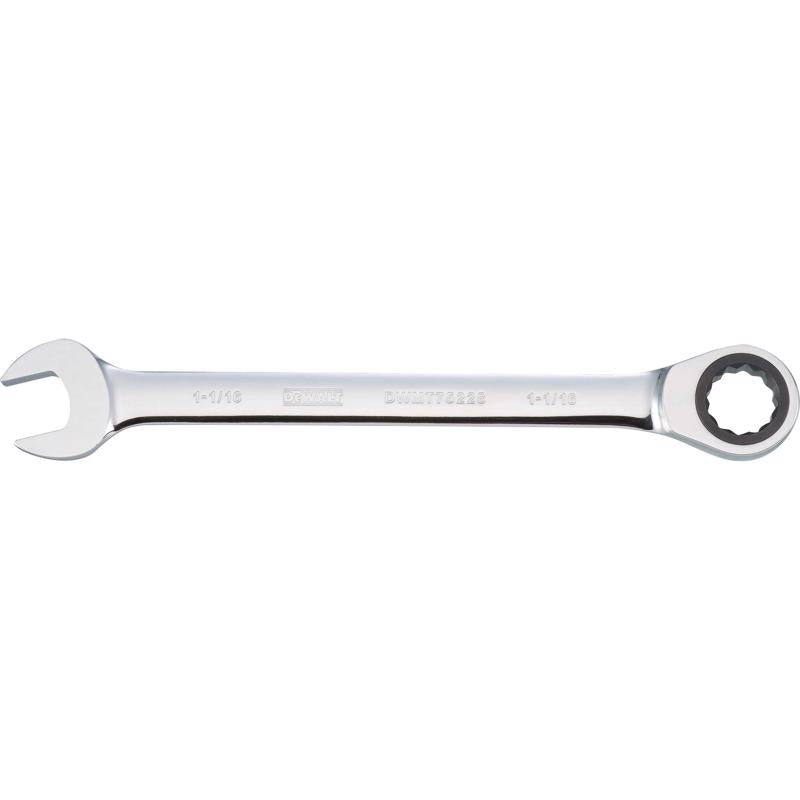 DeWalt 1-1/16 in. X 1-1/16 in. SAE Ratcheting Combination Wrench 14-1/8 in. L 1 pc