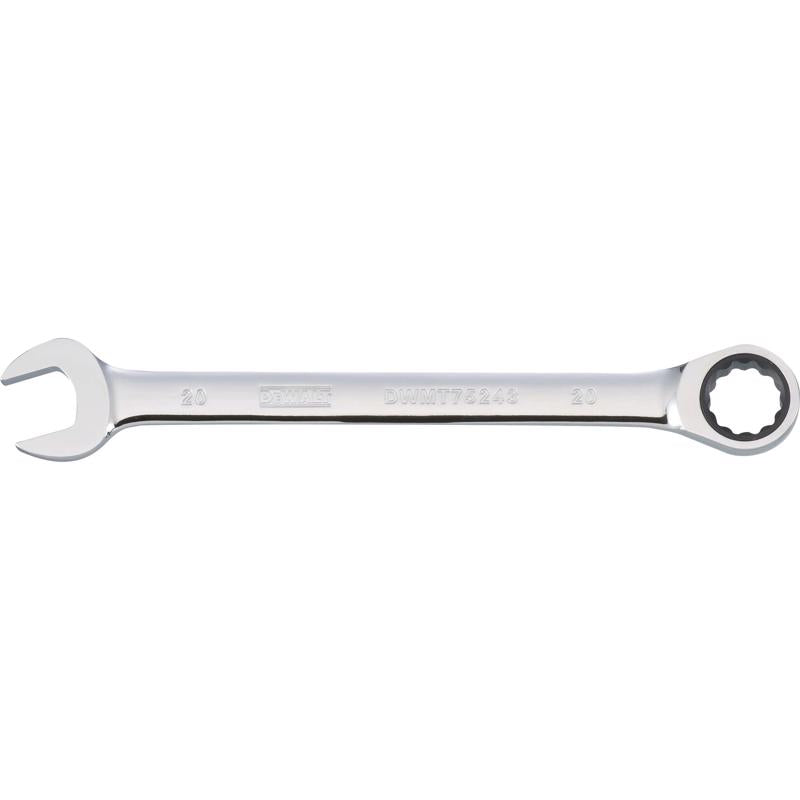 DeWalt 20 mm X 20 mm Metric Ratcheting Combination Wrench 11-7/32 in. L 1 pc