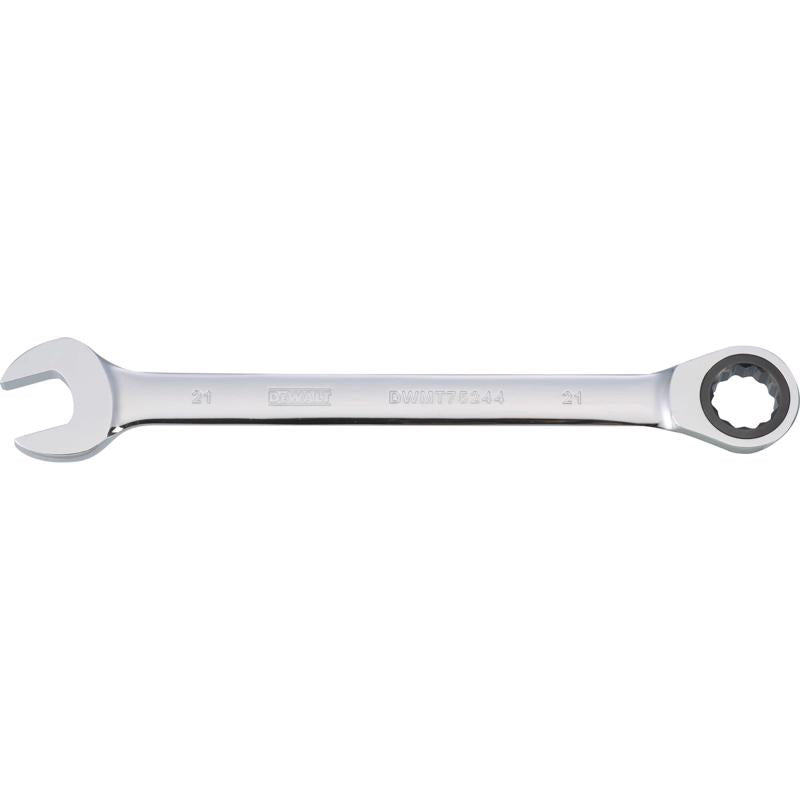 DeWalt 21 mm X 21 mm Metric Ratcheting Combination Wrench 11-7/32 in. L 1 pc