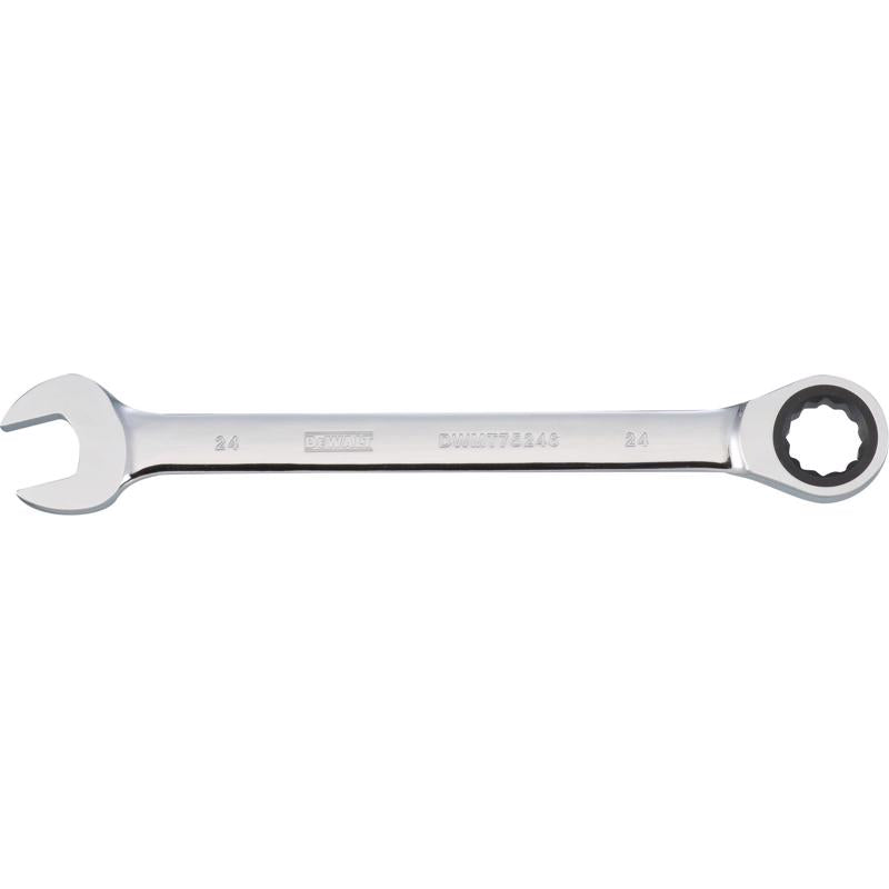 DeWalt 24 mm X 24 mm Metric Ratcheting Combination Wrench 12-25/32 in. L 1 pc
