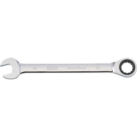 DeWalt 24 mm X 24 mm Metric Ratcheting Combination Wrench 12-25/32 in. L 1 pc