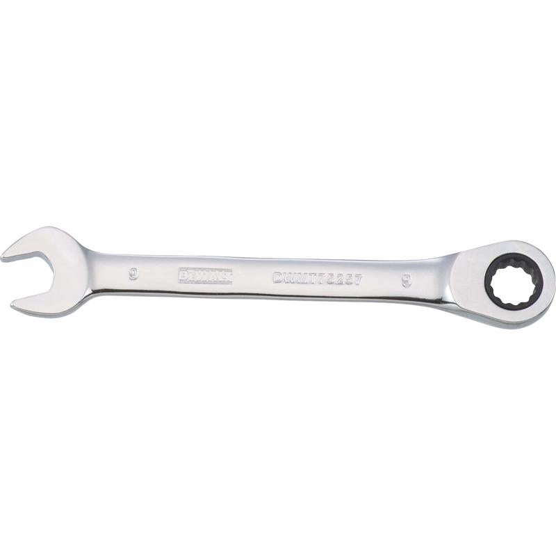DeWalt 9 mm X 9 mm Metric Ratcheting Combination Wrench 4-27/32 in. L 1 pc