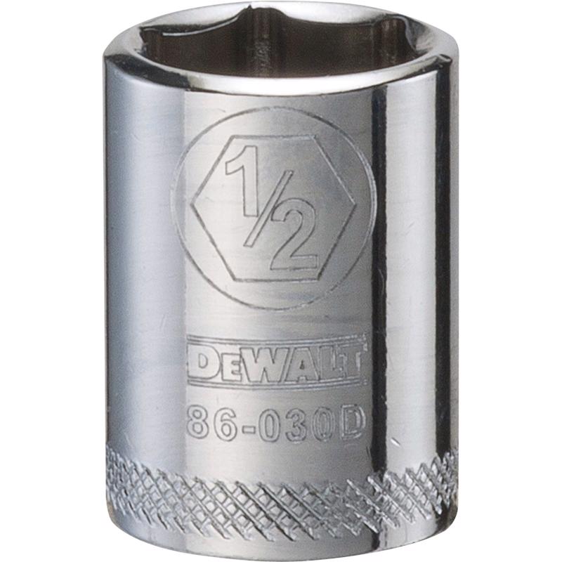 DeWalt 1/2 in. X 1/4 in. drive SAE 6 Point Socket 1 pc