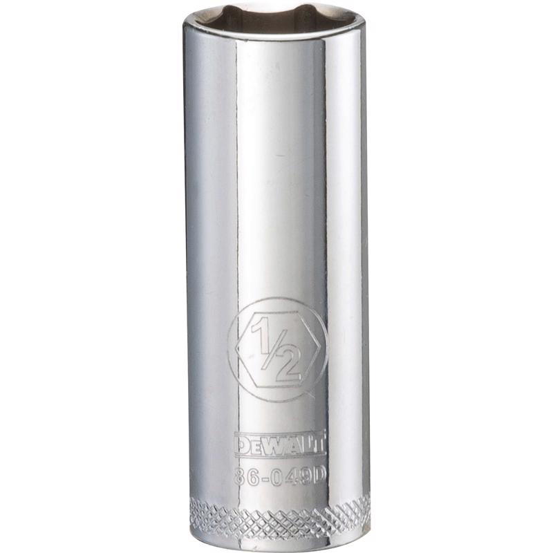 DeWalt 1/2 in. X 1/4 in. drive SAE 6 Point Deep Socket 1 pc