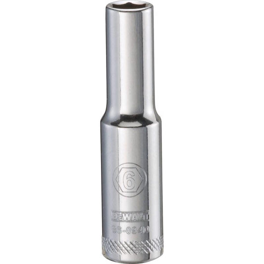 DeWalt 6 mm X 1/4 in. drive Metric 6 Point Deep Socket 1 pc