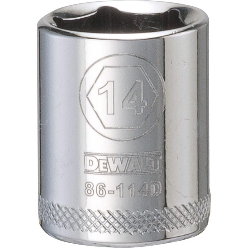 DeWalt 14 mm X 1/4 in. drive Metric 6 Point Socket 1 pc
