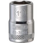 DeWalt 11 mm X 3/8 in. drive Metric 6 Point Socket 1 pc