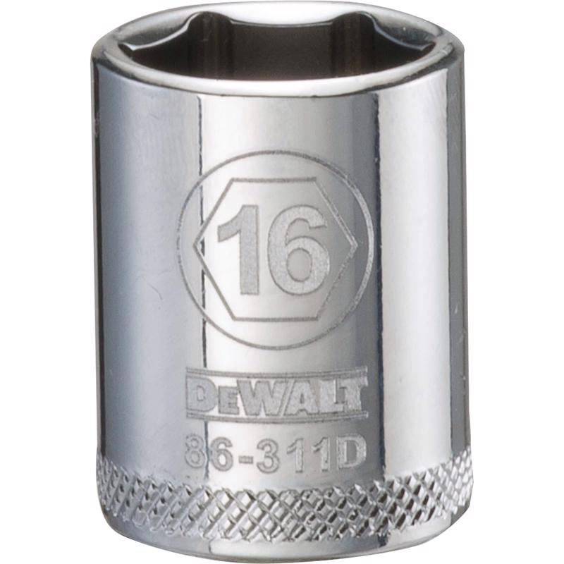DeWalt 16 mm X 3/8 in. drive Metric 6 Point Socket