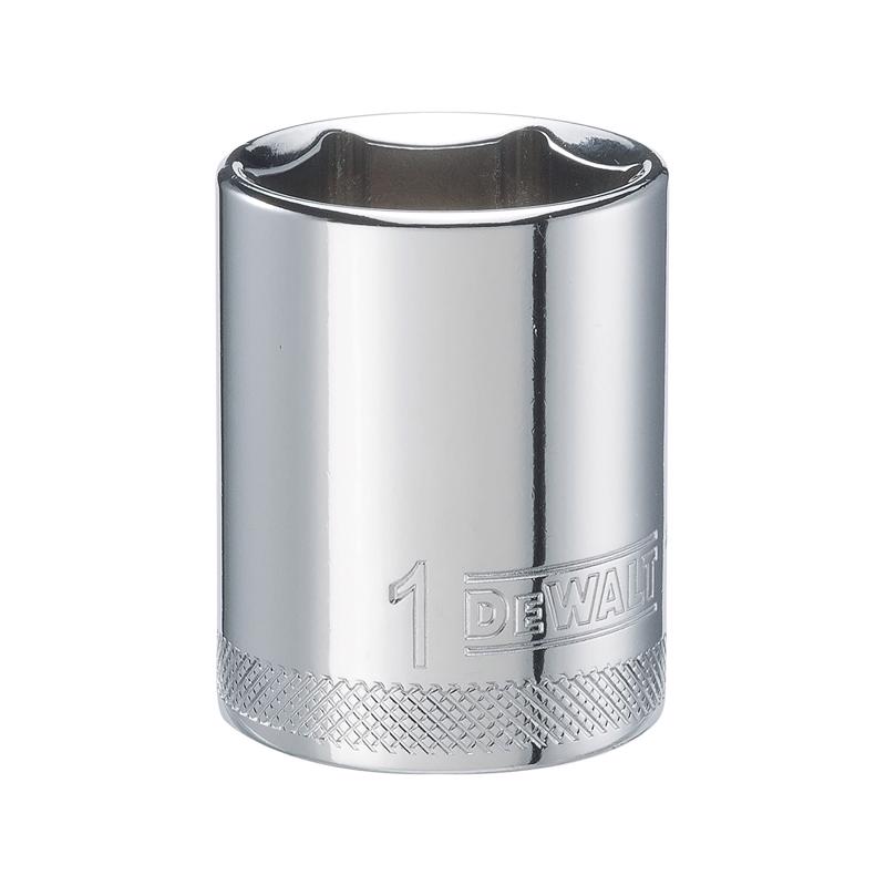 DeWalt 1 in. X 1/2 in. drive SAE 6 Point Socket 1 pc