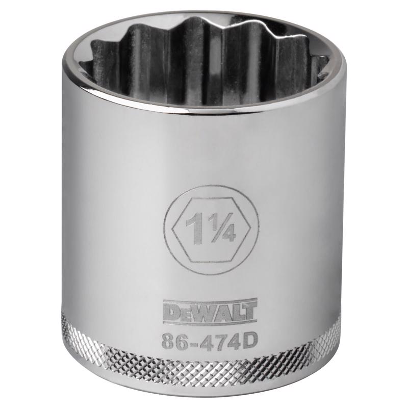 DeWalt 1-1/4 in. X 1/2 in. drive SAE 12 Point Socket 1 pc