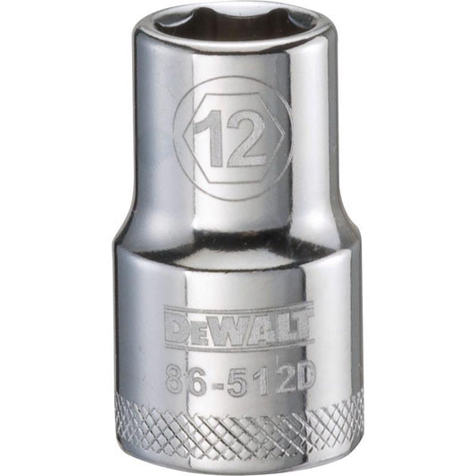 DeWalt 12 mm X 1/2 in. drive Metric 6 Point Socket 1 pc
