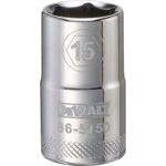 DeWalt 15 mm X 1/2 in. drive Metric 6 Point Socket 1 pc