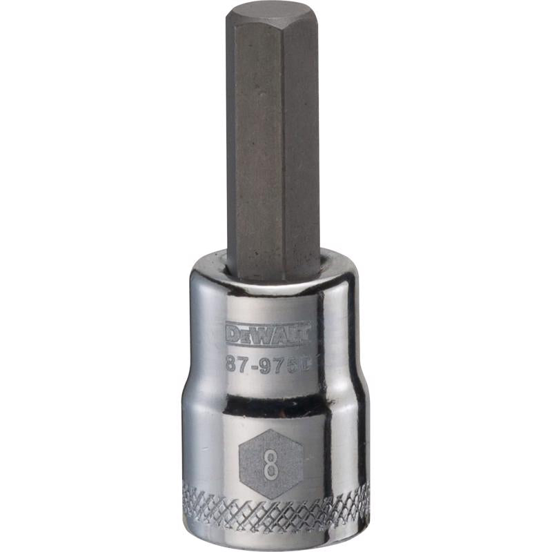 DeWalt 8 mm X 3/8 in. drive Metric Hex Bit Socket 1 pc