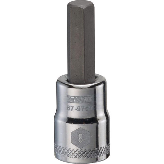 DeWalt 8 mm X 3/8 in. drive Metric Hex Bit Socket 1 pc