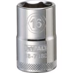 DeWalt 16 mm X 1/2 in. drive Metric 6 Point Socket 1 pc