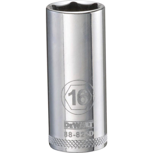 DeWalt 16 mm X 3/8 in. drive Metric 6 Point Deep Socket 1 pc