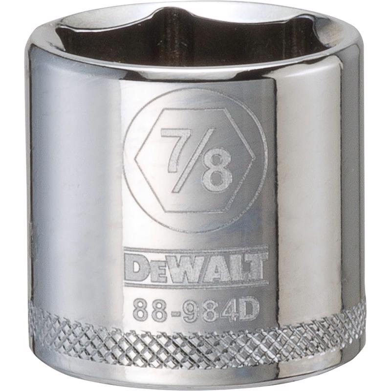 DeWalt 7/8 in. X 3/8 in. drive SAE 6 Point Socket 1 pc