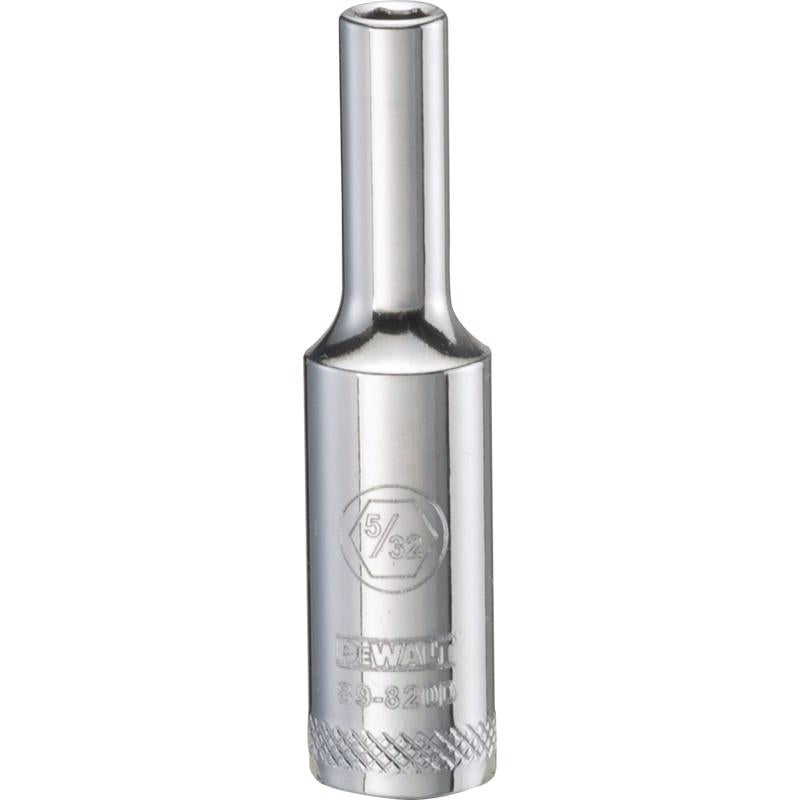 DeWalt 5/32 in. X 1/4 in. drive SAE 6 Point Deep Socket 1 pc