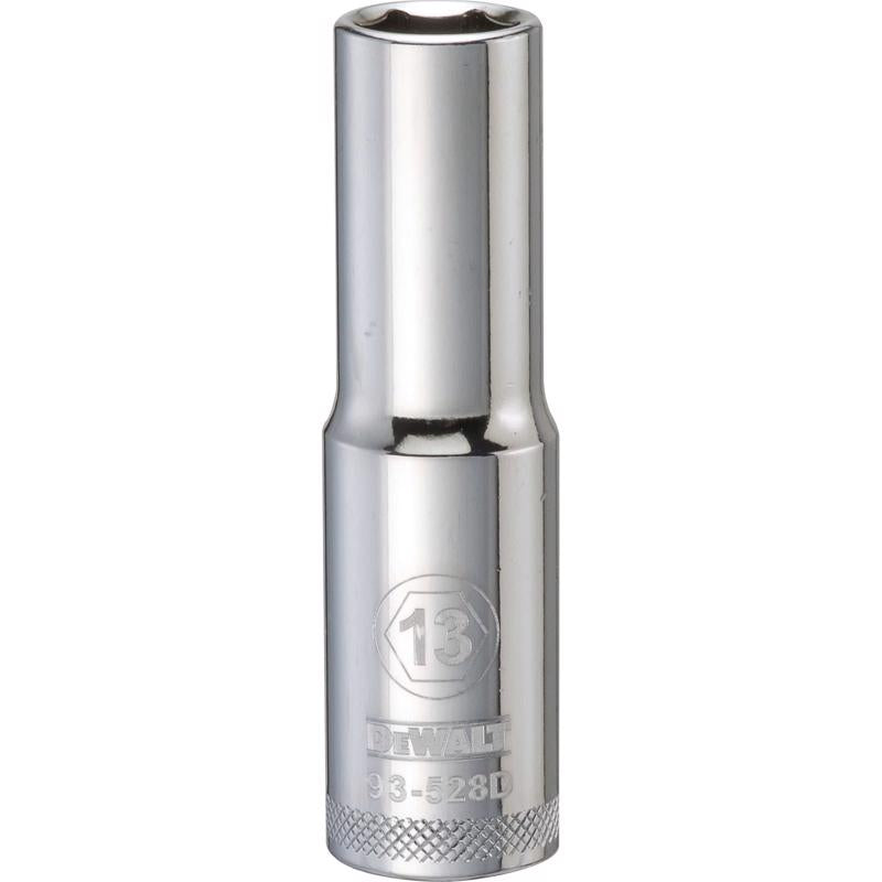 DeWalt 13 mm X 1/2 in. drive Metric 6 Point Deep Socket 1 pc