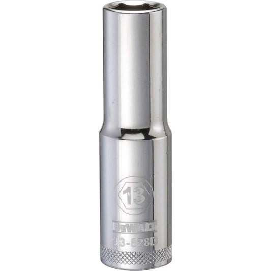 DeWalt 13 mm X 1/2 in. drive Metric 6 Point Deep Socket 1 pc