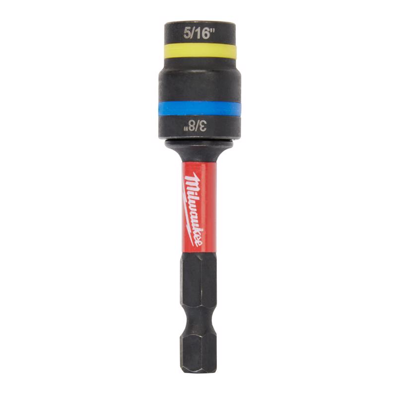 Milwaukee Quik-Clear 5/16 and 3/8 in. X 2.513 in. L Steel Magnetic Nut Driver 1 pk