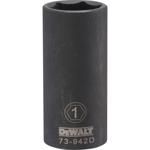 DeWalt 1 in. X 1/2 in. drive SAE 6 Point Deep Impact Socket 1 pc