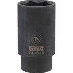 DeWalt 1-1/4 in. X 1/2 in. drive SAE 6 Point Deep Impact Socket 1 pc