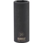DeWalt 20 mm X 1/2 in. drive Metric 6 Point Deep Impact Socket 1 pc
