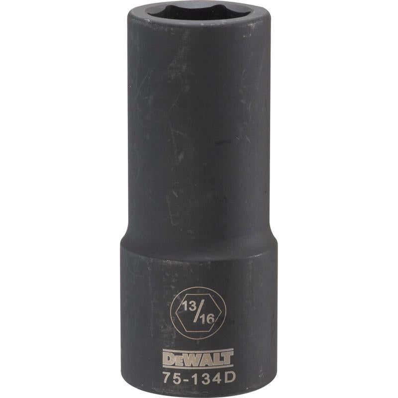 DeWalt 13/16 in. X 3/4 in. drive SAE 6 Point Deep Impact Socket 1 pc