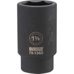DeWalt 1-3/8 in. X 3/4 in. drive SAE 6 Point Impact Socket 1 pc