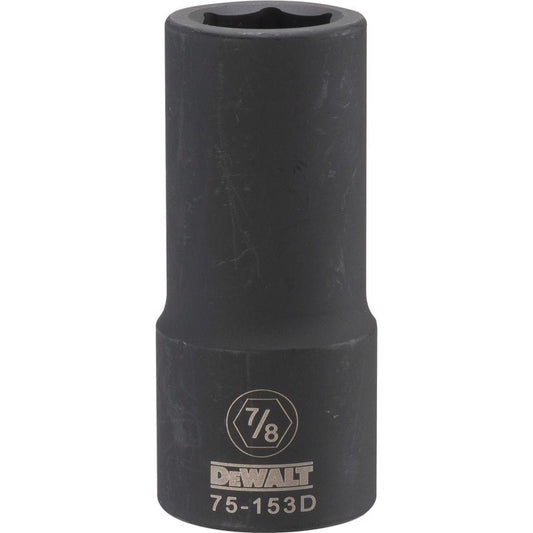 DeWalt 7/8 in. X 3/4 in. drive SAE 6 Point Deep Impact Socket 1 pc
