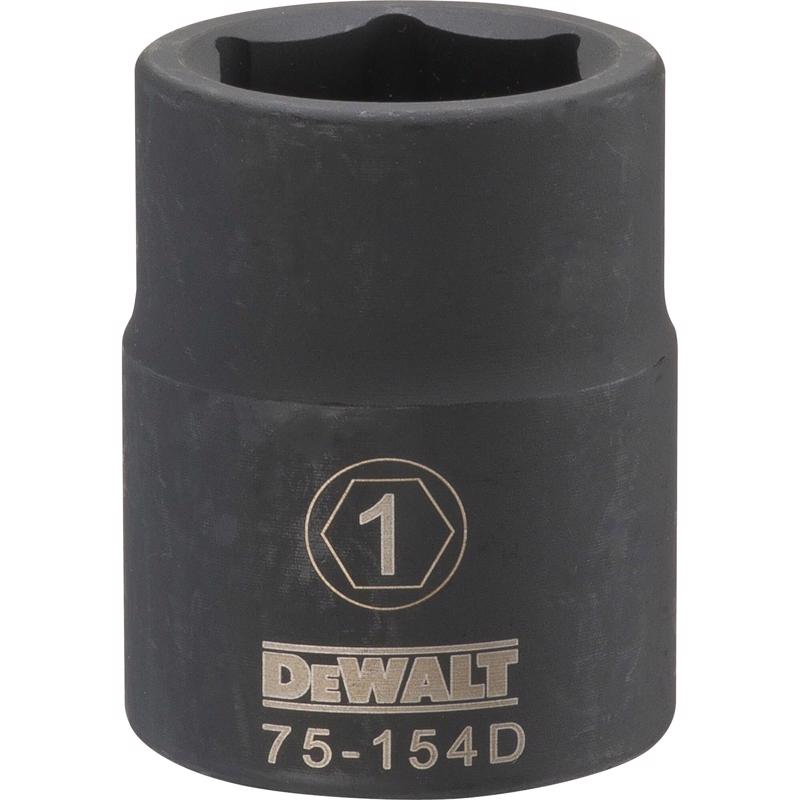 DeWalt 1 in. X 3/4 in. drive SAE 6 Point Impact Socket 1 pc