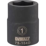 DeWalt 1 in. X 3/4 in. drive SAE 6 Point Impact Socket 1 pc