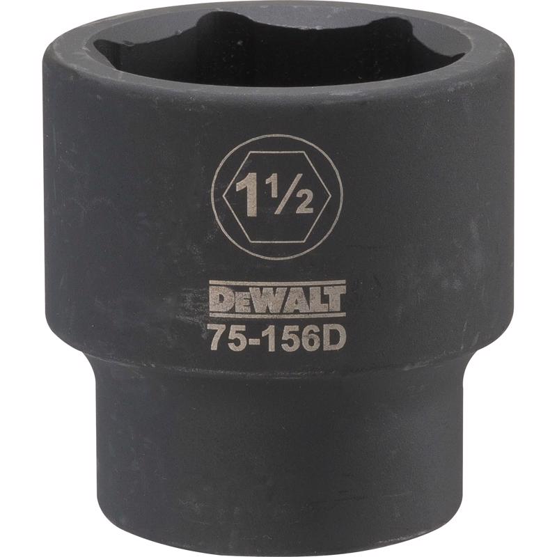 DeWalt 1-1/2 in. X 3/4 in. drive SAE 6 Point Impact Socket 1 pc