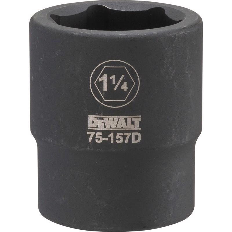 DeWalt 1-1/4 in. X 3/4 in. drive SAE 6 Point Impact Socket 1 pc