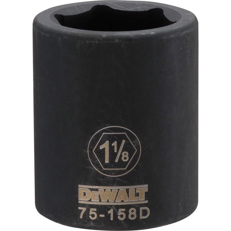 DeWalt 1-1/8 in. X 3/4 in. drive SAE 6 Point Impact Socket 1 pc