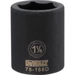 DeWalt 1-1/8 in. X 3/4 in. drive SAE 6 Point Impact Socket 1 pc