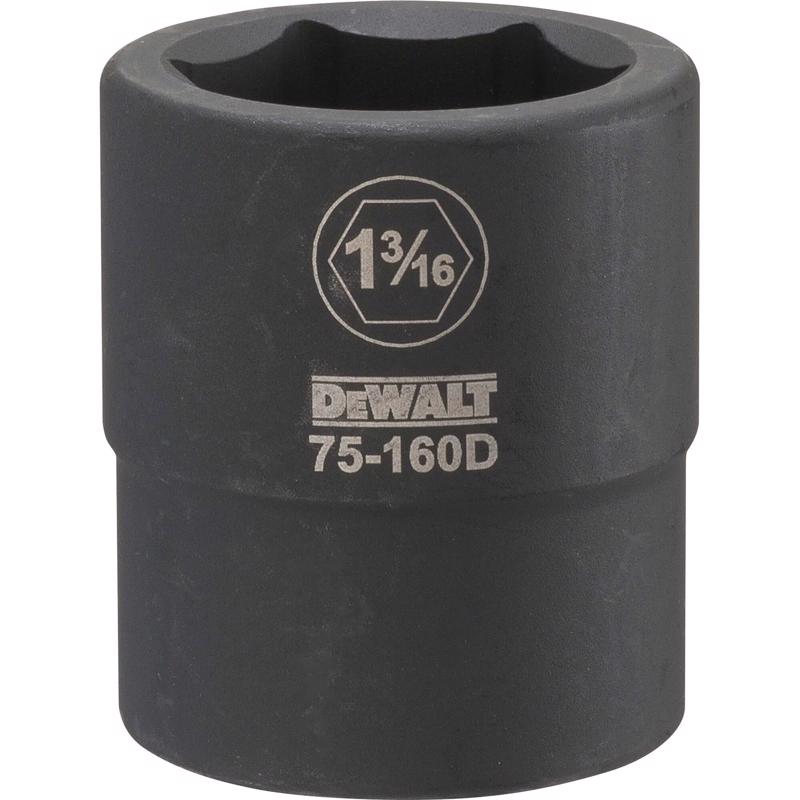 DeWalt 1-3/16 in. X 3/4 in. drive SAE 6 Point Impact Socket 1 pc