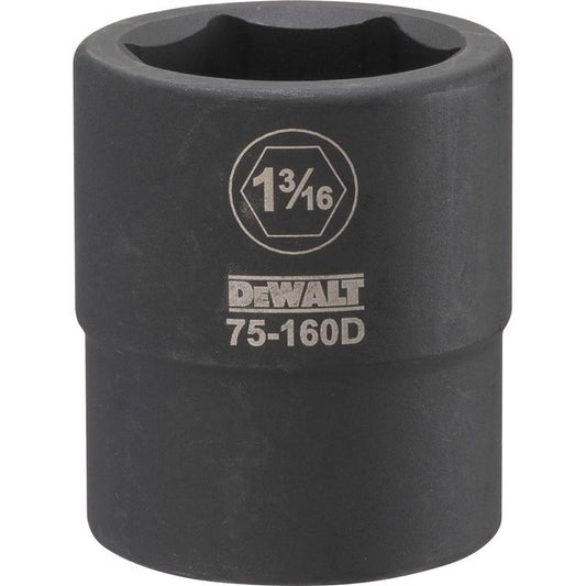 DeWalt 1-3/16 in. X 3/4 in. drive SAE 6 Point Impact Socket 1 pc
