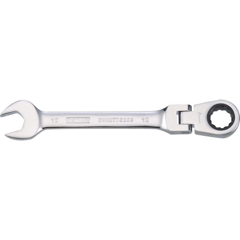 DeWalt 12 mm X 12 mm 12 Point Metric Flex Head Combination Wrench 5.81 in. L 1 pc
