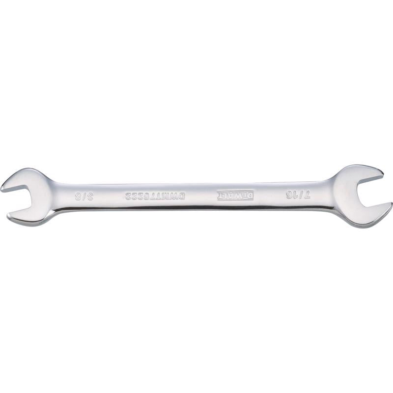 DeWalt 3/8 in. X 7/16 in. SAE Open End Wrench 1 pc