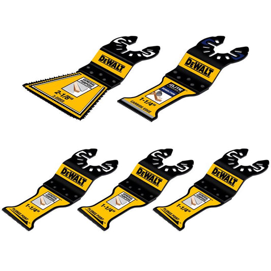 DeWalt 2-1/8 in. W Bi-Metal/Carbide Tipped 3-Sided/PlungePoint/Carbide Edge Oscillating Blade Set 5