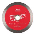 Milwaukee 4-1/2 in. D X 7/8-5/8 in. Continuous Tile Diamond Diamond Saw Blade 1 pk