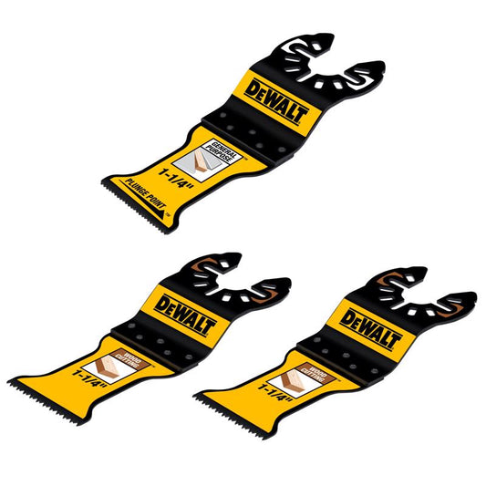 DeWalt 1-1/4 in. W Bi-Metal PlungePoint Oscillating Blade Set 3 pc