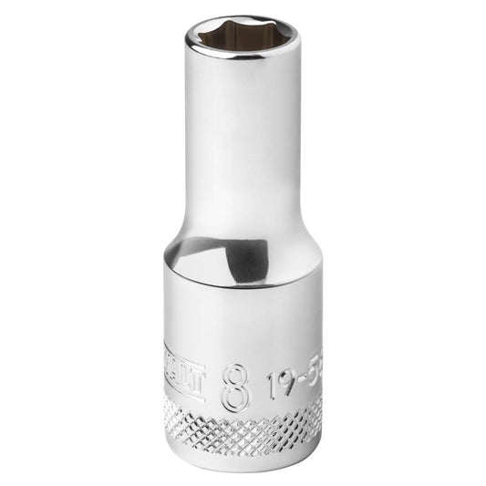 DeWalt 8 mm X 3/8 in. drive Metric 6 Point Deep Socket 1 pc